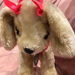 Poochie& Co pink poodle plush dog purse